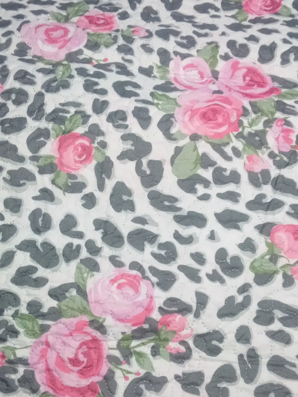 Floral Pink Rose Bedspread  & 2 Shams King Size New NWOT